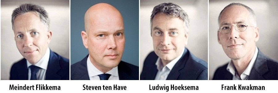 Meindert Flikkema, Steven ten Have, Ludwig Hoeksema en Frank Kwakman